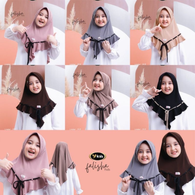 HIJAB JILBAB Anak / BERGO ANAK  FALISHA KIDS BY YESSANA
