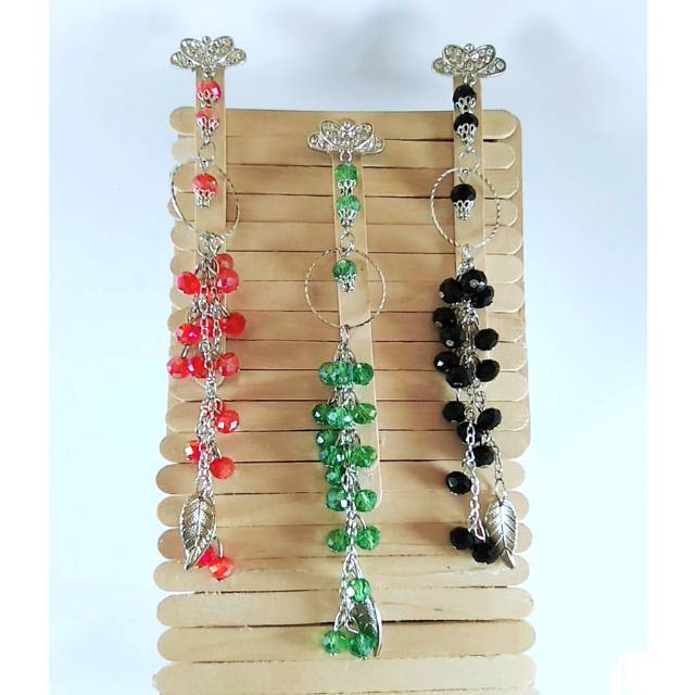 Bros Dagu Hijab Murah /bros jilbab  Terbaru Kristal Hoop daun bross  kekinian by tokopelangiNicer