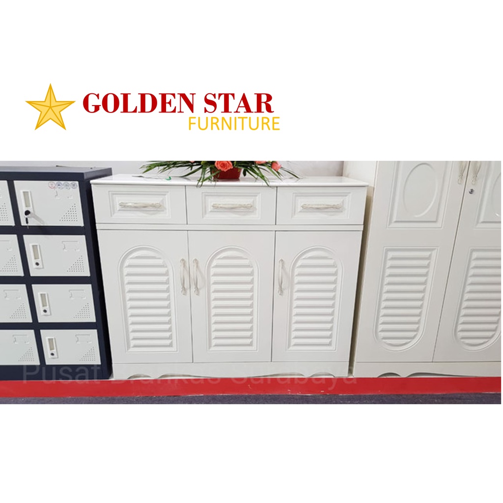 Lemari Buffet Gradenza / Laci Kabinet Besi Ukir Klasik Impor