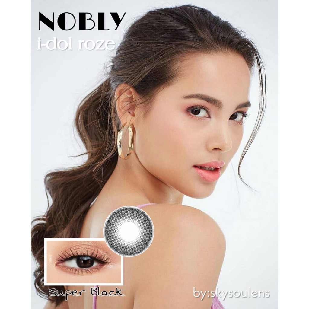 Softlens Nobly Idol Roze Super Black Minus 0 50 S D 3 00 Soflense Soflens Shopee Indonesia