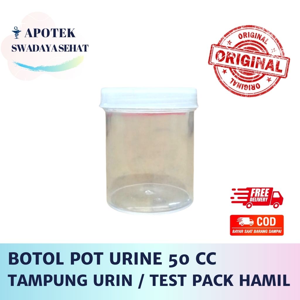 BOTOL POT URINE 50 CC - Pot Plastik Salep 50cc 20 cc Tampung Urin Tes Hamil Kehamilan