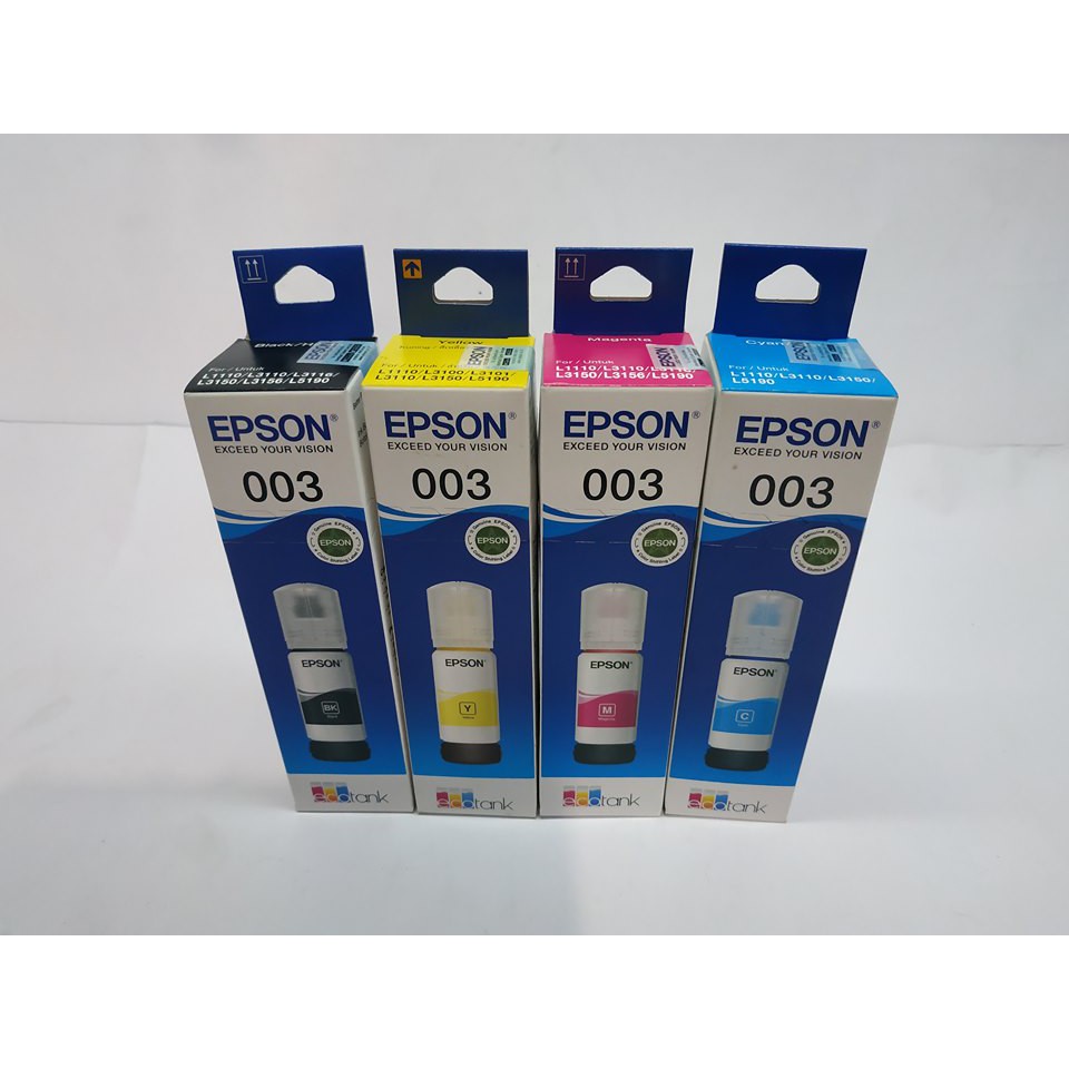 Tinta Original EPSON 003 L1110 L3100 L3101 L3110 L3150 L1210 L3210 L3250New