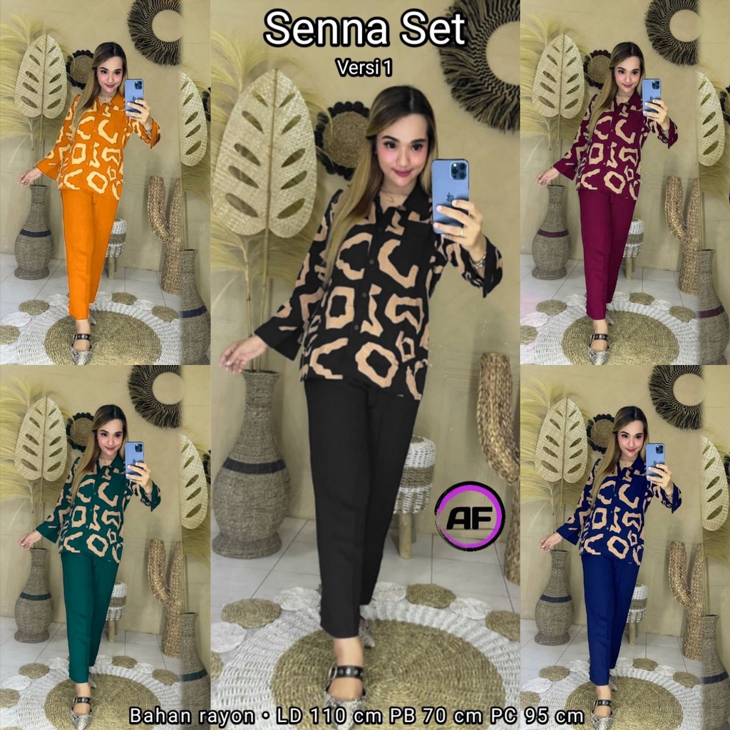 SETELAN WANITA KEKINIAN ONE SET RAYON WAKA | SETELAN WAKA | SENNA SET SETELAN ORI NAURA