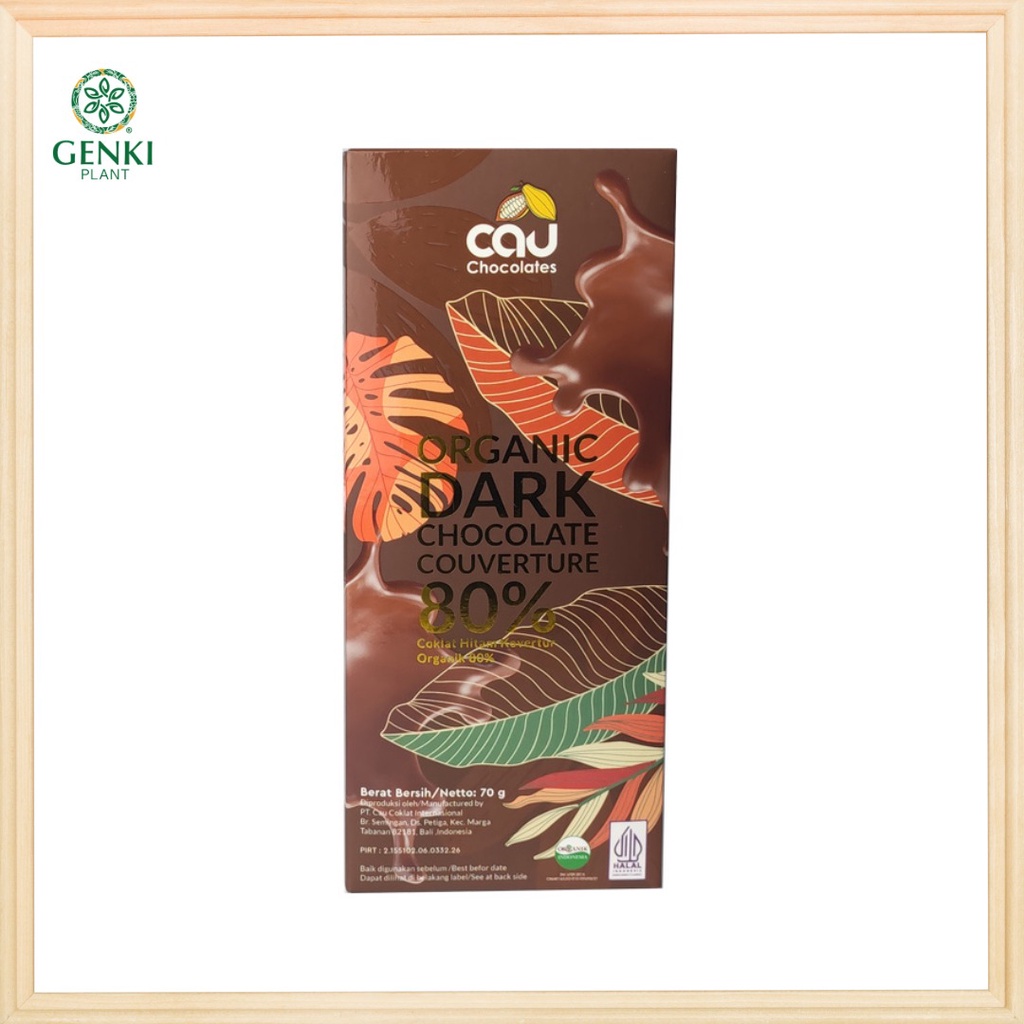 

Cau Chocolates Organic Dark Chocolate 80% - 70 g