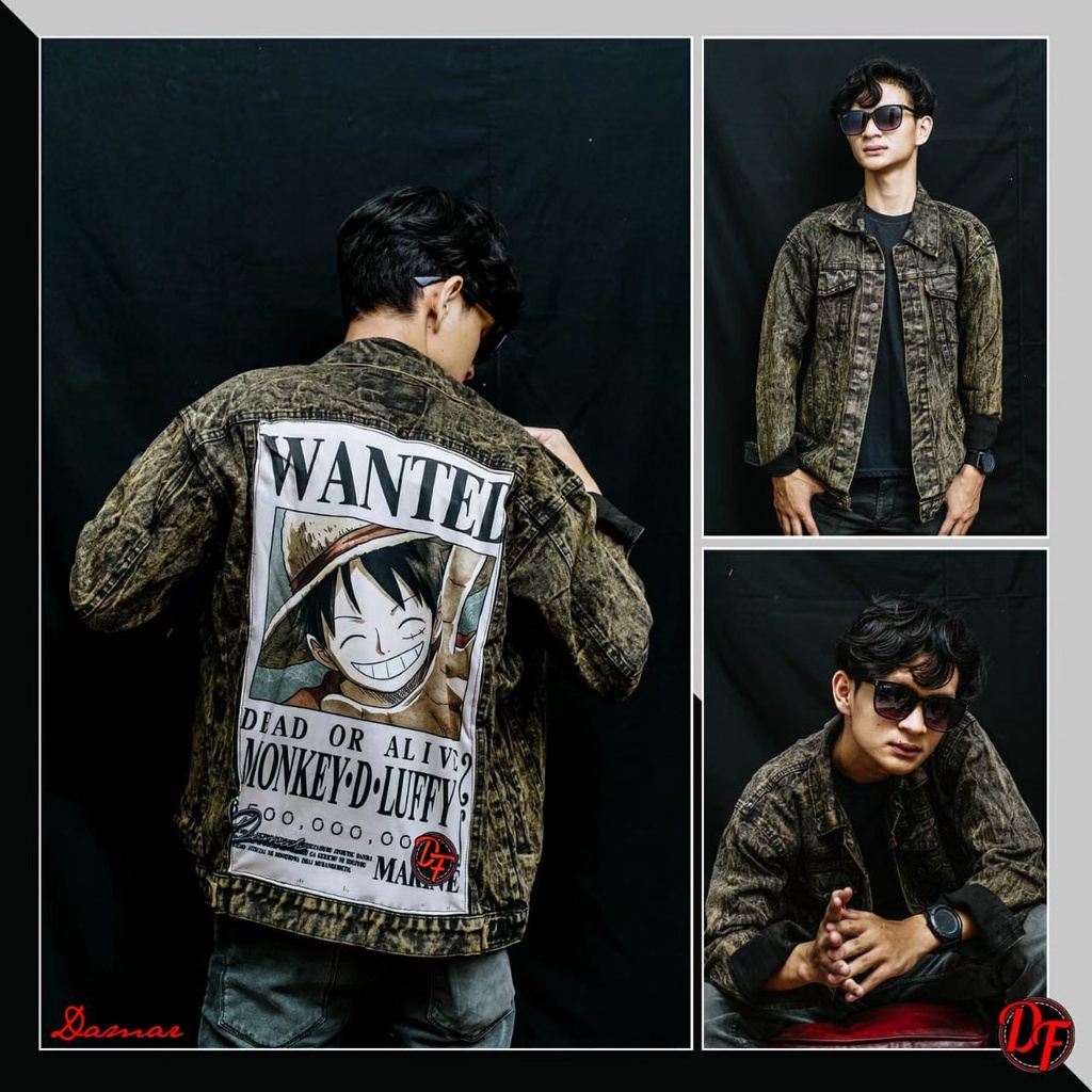 JAKET JEANS GAMBAR BELAKANG DENIM PRIA PRINT FULL PATCH EMBLEM PREMIUM JACKET SOBEK COWOK JEKET GAMBAR KARAKTER TERLARIS