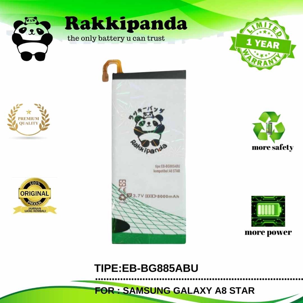 R/K- RakkiPanda - EB-BG885ABU Samsung A8 Star G885 Batre Batrai Baterai