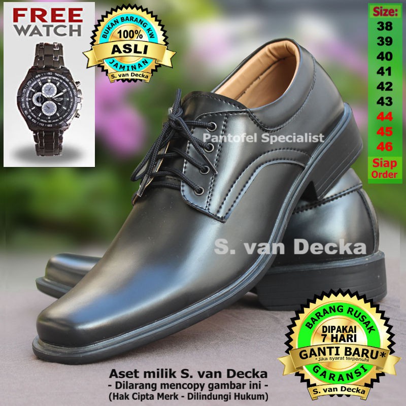 Sepatu Pantofel Pria Pantofel Hitam Pria Sepatu Pantopel Fantofel Kulit Kerja Formal PDH Pria J-TK21