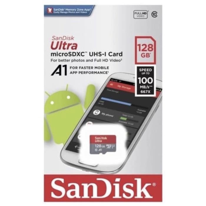 SANDISK ULTRA MICROSD 128GB A1 100MB/s Class 10/ORIGINAL
