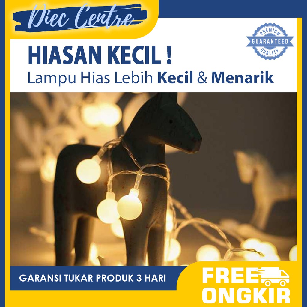 Hiasan Pohon Natal Lampu Kecil Lampu Ruangan Lampu Hiasan Dekor Cherry Ball Fairy 5 Meter