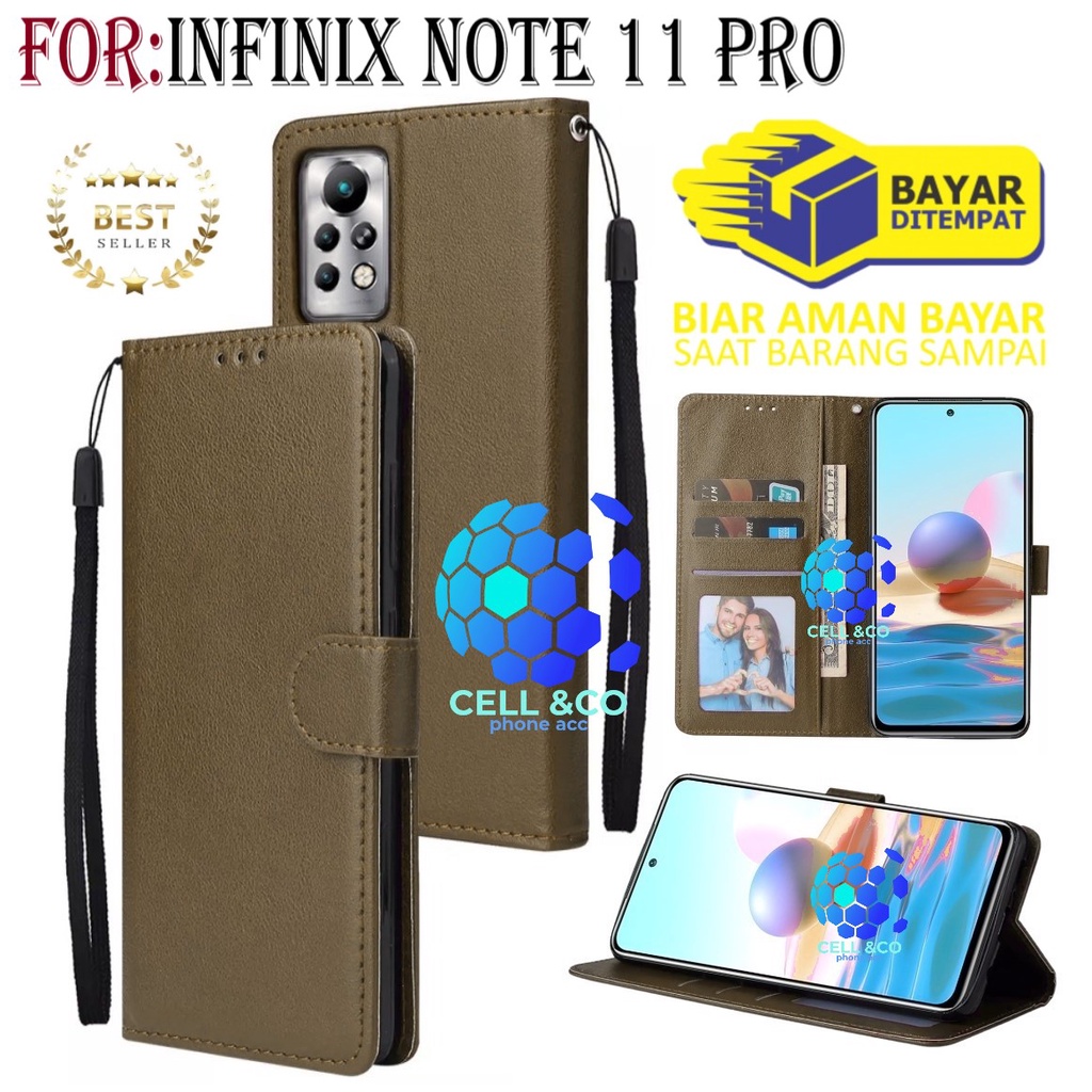 NEW INFINIX NOTE 11 PRO CASE FLIP LEATHER WALLET PREMIUM FLIP CASE BUKA TUTUP KESING HP CASING FLIP CASE WALLET INFINIX NOTE 11 PRO