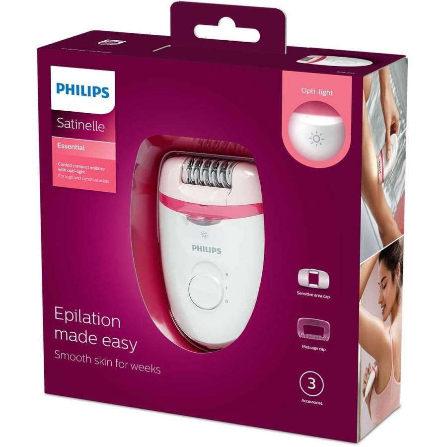 Philips Satinelle Essential Corded Compact Epilator - BRE255/00