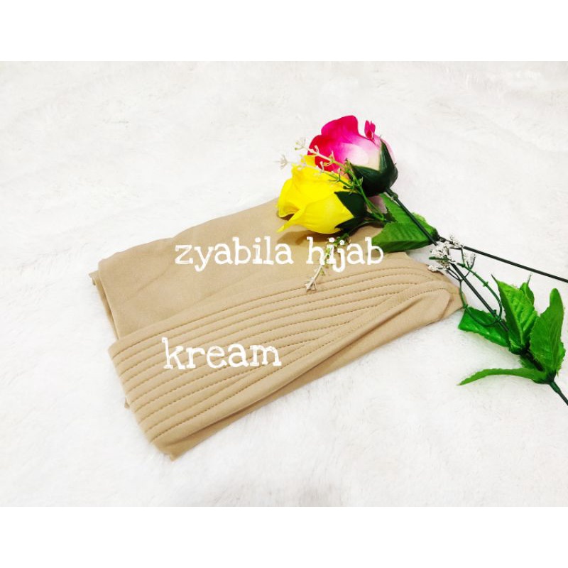 jilbab bergo hamidah nutup dada-Kream