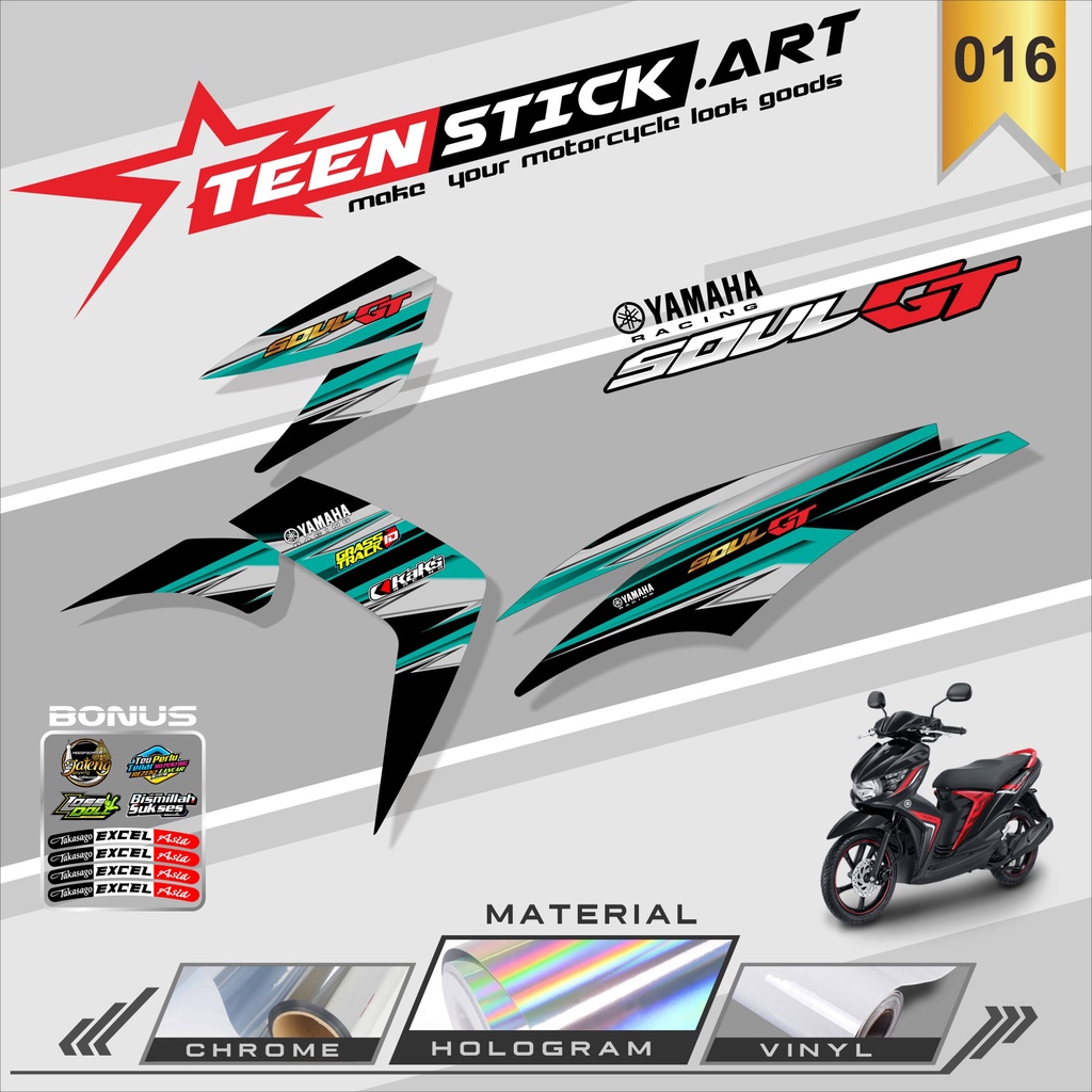 STRIPING MIO SOUL GT 115- STRIPING VARIASI HOLOGRAM YAMAHA MIO SOUL GT 115 TERBARU TN 016
