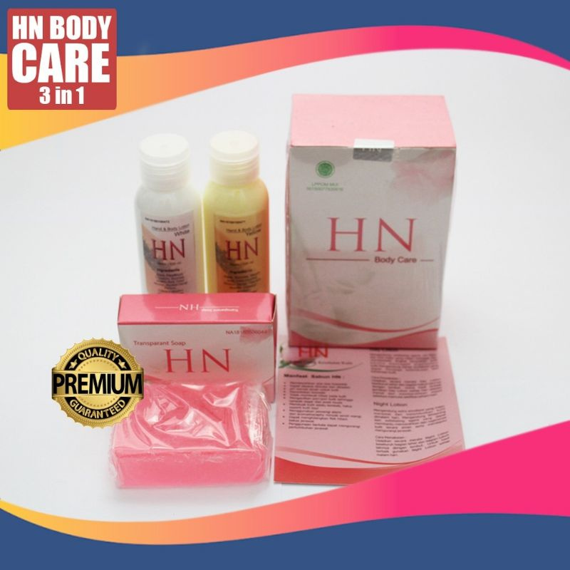 PAKET PEMUTIH BADAN BODY LOTION HN 4IN1 AMPUH BPOM