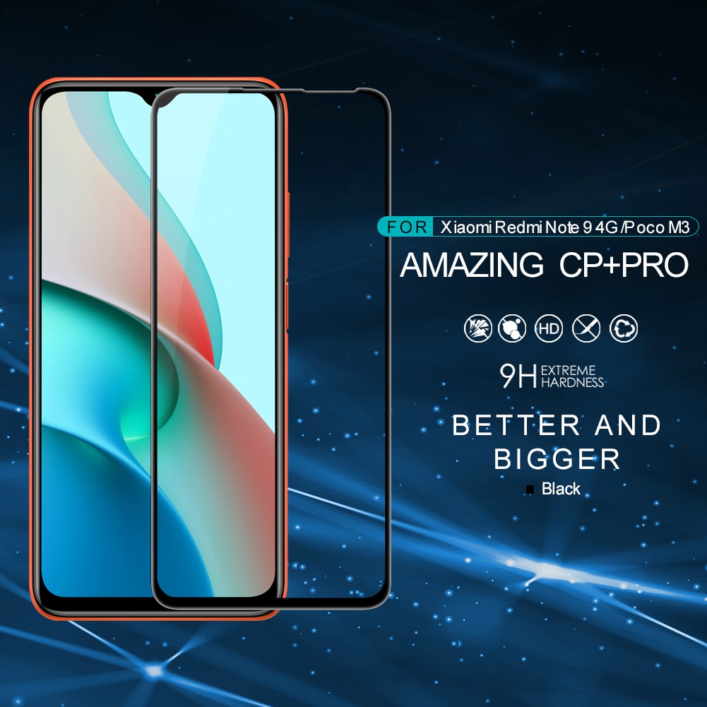 Tempered Glass XIAOMI Poco M3 Note 9 4G Nillkin CP+ Pro Original Full