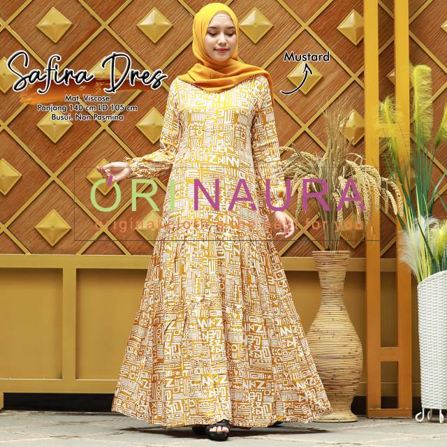 Safira Dress Asli Label Ori Naura