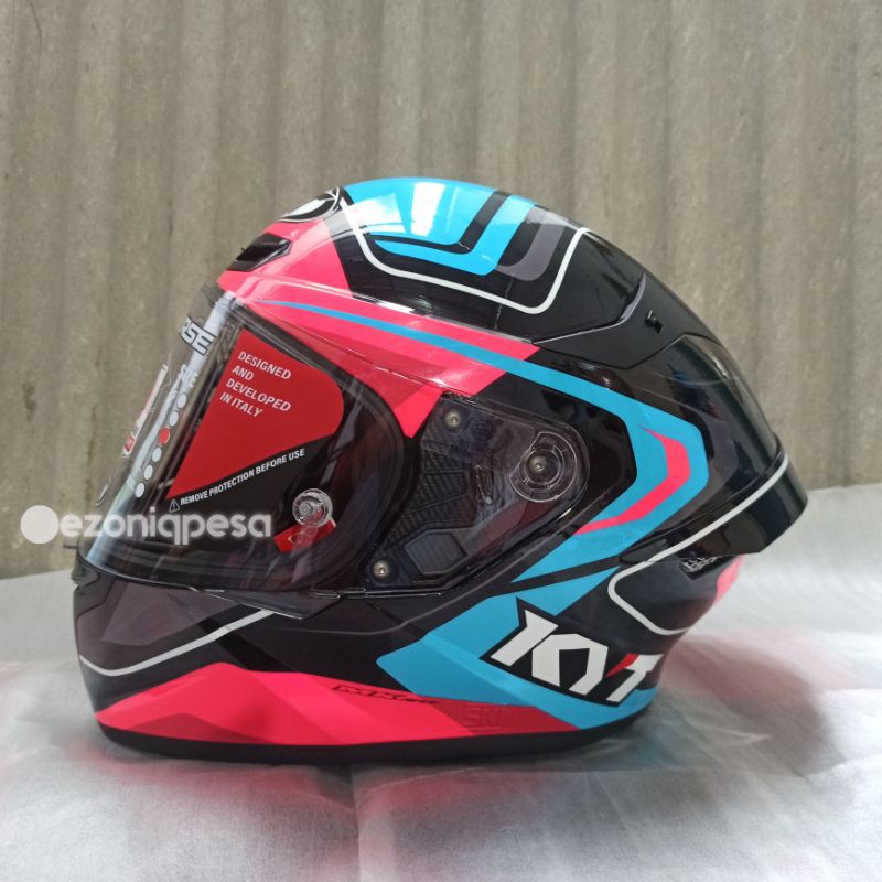 Helm KYT TT COURSE Motif OVERTECH BLACK FUXIA