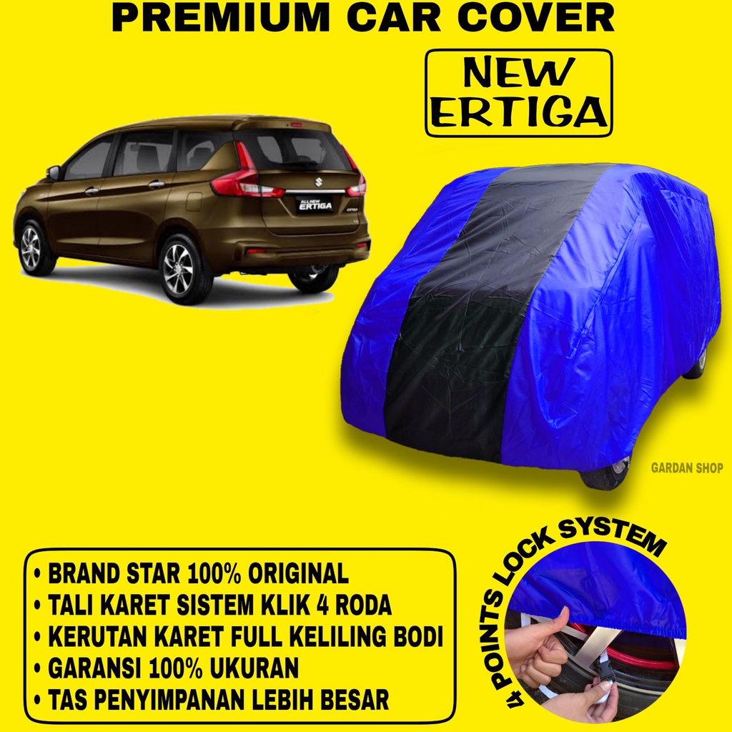 Body Cover NEW ERTIGA BIRU HITAM Penutup Bodi Mobil New Ertiga Waterproof PREMIUM