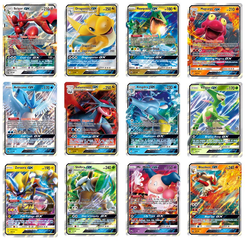 20 / 60pcs / 120pcs Kartu Pokemon GX Trainer Mega Trading Untuk Koleksi