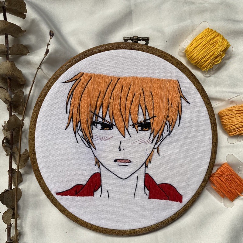 anime embroidery — kyo sohma [fruits basket]
