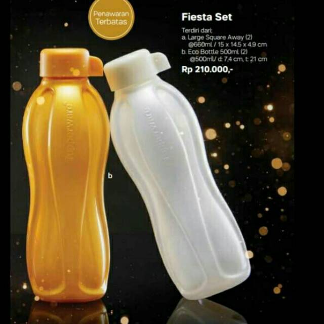 2 Eco ulir 500ml gold dan silver