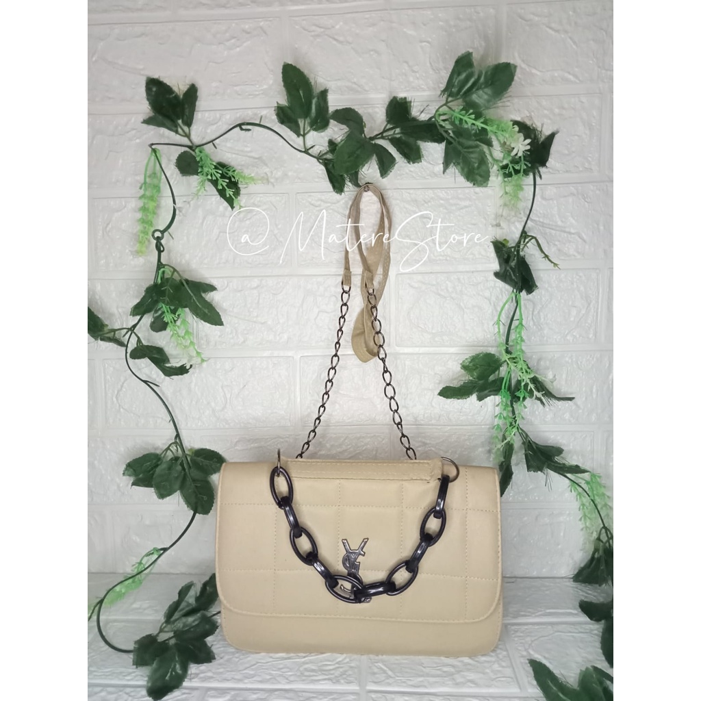 Matere Shoulder Bag Tas Selempang Wanita Series Ysl_MS Coklat