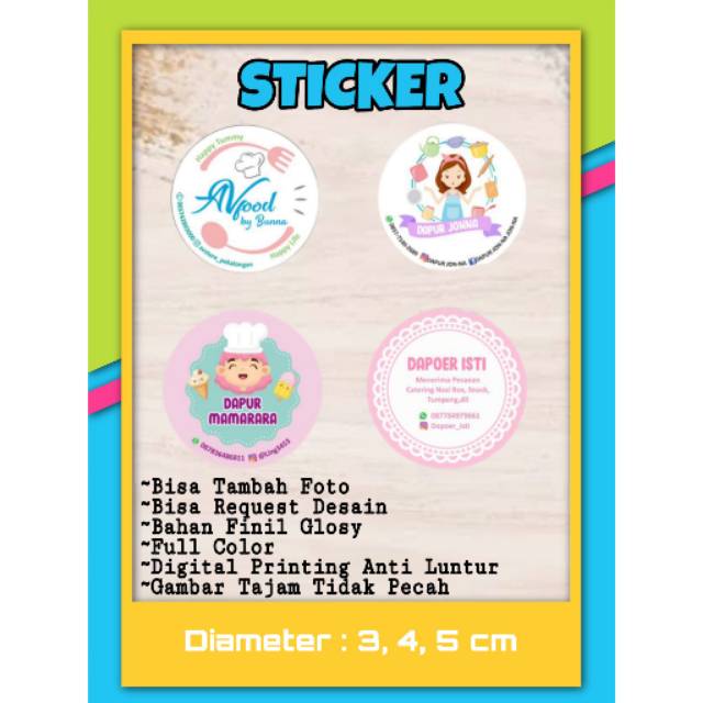 

STICKER DIAMETER 3 | 4 | 5