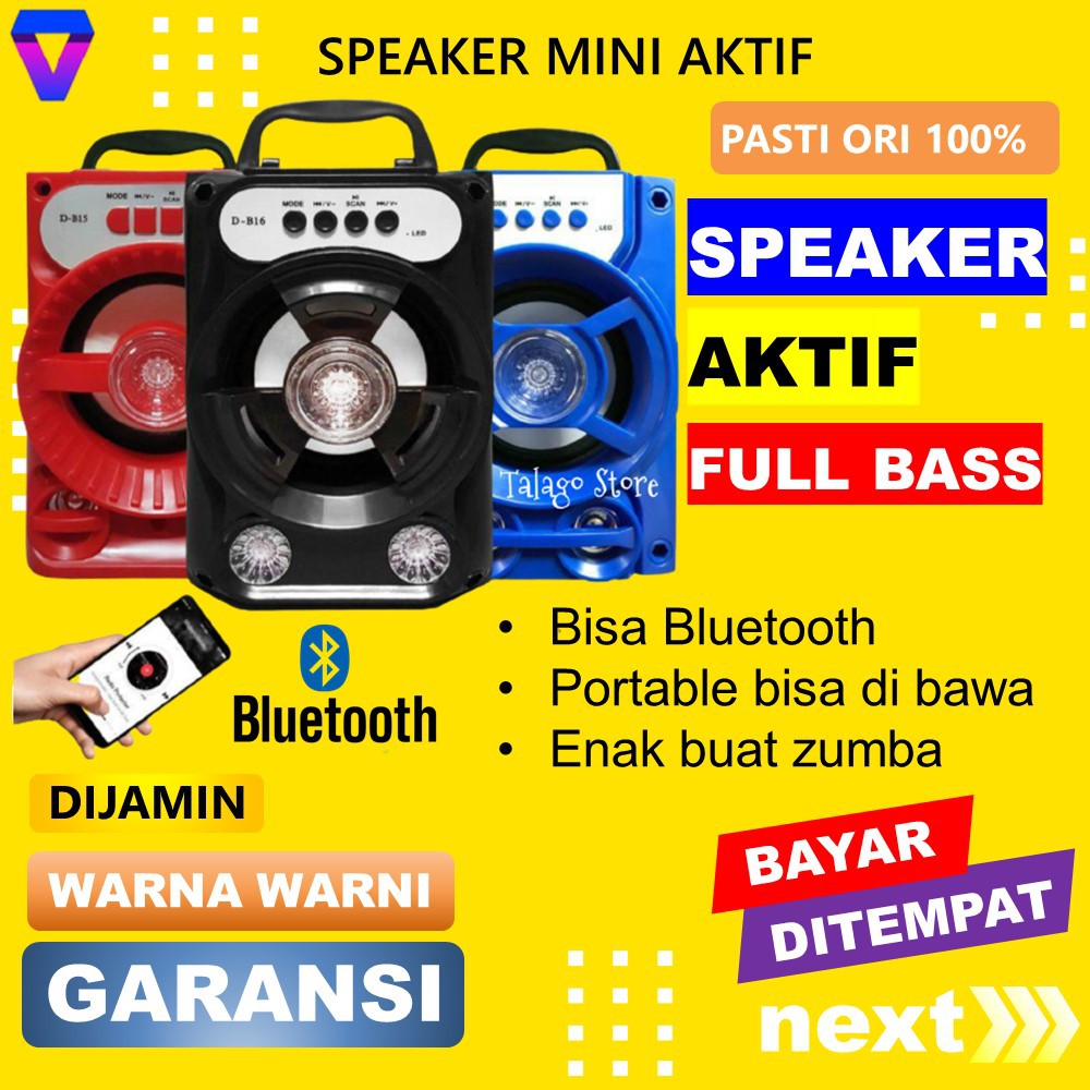 SPEKER AKTIF SPIKER BLUETOOH PORTABLE SUPER BASS SPEAKER BLUTUT SOUND MINI SEPEKER SALON AKTIF JS48