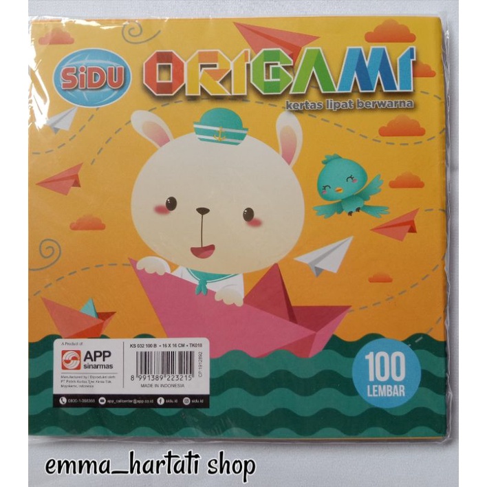

Kertas Origami/Kertas Lipat Berwarna SIDU Sinar Dunia 16 x 16 cm isi 100 lembar