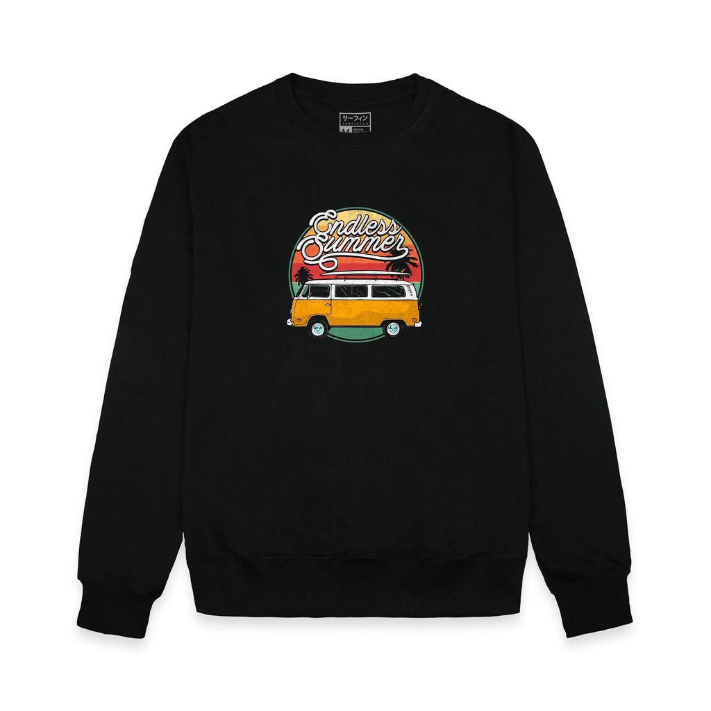 Surfinclo Sweater Crewneck Black Automotive Casual Fleece SW-260 Unisex