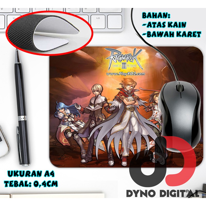 Mouse pad Ragnarok Online (RO) II game online MousePad Tatakan Mouse Custom Gaming