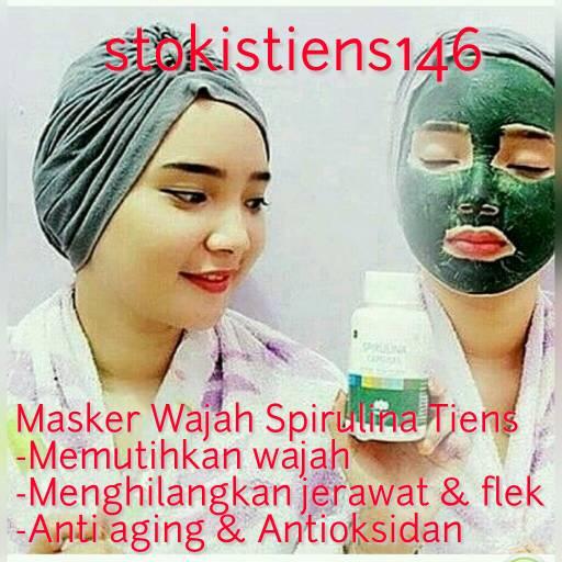 Masker Spirulina Tiens 100 Kapsul | Wajah Cerah, Kencang & Putih Alami Stokis Tiens 146