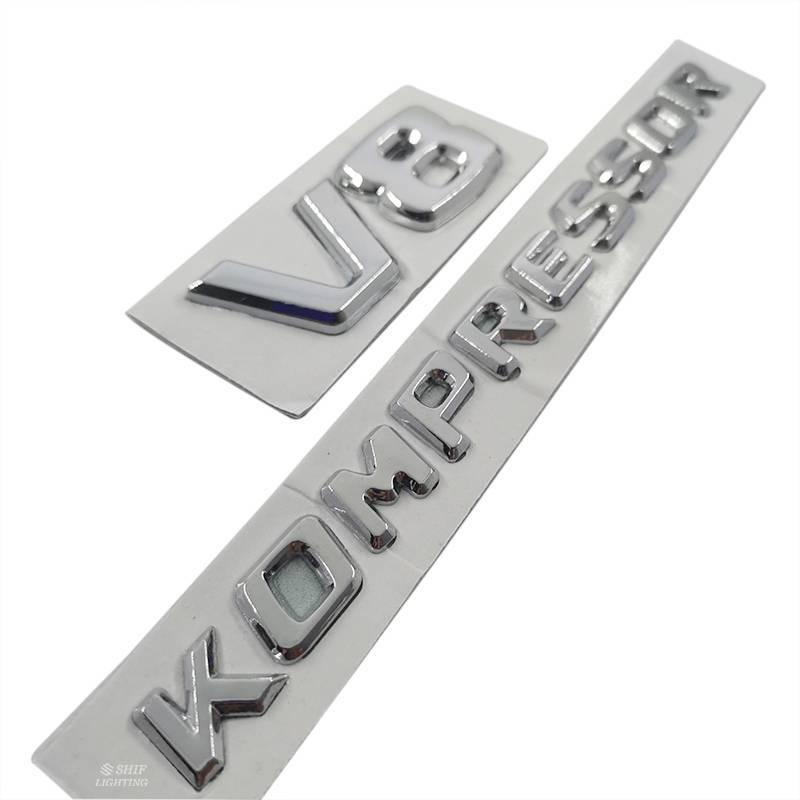 1pc Stiker Emblem / Badge Tulisan Comsor V8 Bahan Abs Untuk Dekorasi Mobil Mercedes Benz V8