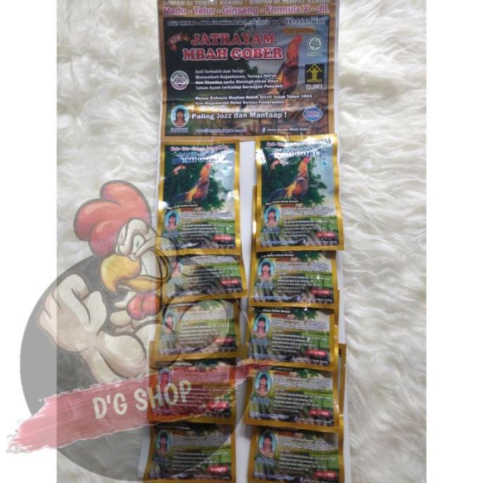 TERLARIS Obat Jamu Ayam Jago Aduan "Jatrayam Mbah Gober" (1 Renteng Isi 10 Murah