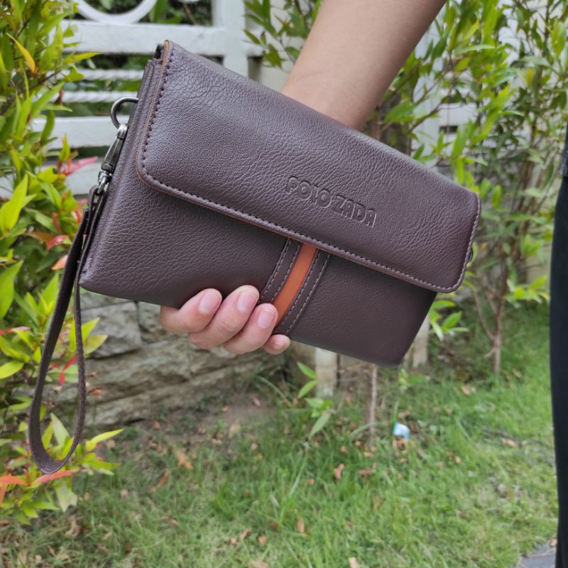 Hand Bag Original POLOZADA Dompet Pria Kulit Sintetis Dompet Tangan Pria PLD225