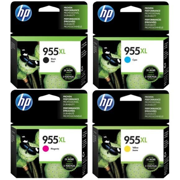 Tinta HP 955xl 1Set Black Cyan Magenta Yellow Original