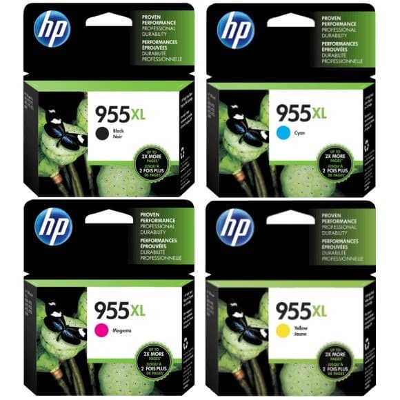 Tinta HP 955xl 1Set Black Cyan Magenta Yellow Original