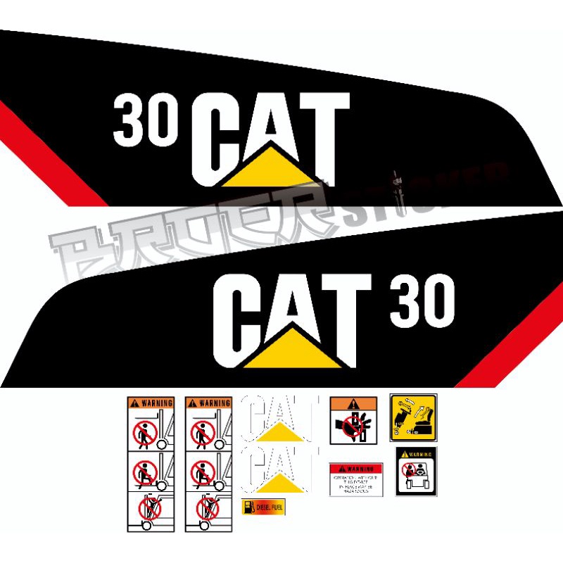 

sticker forklift cat 30
