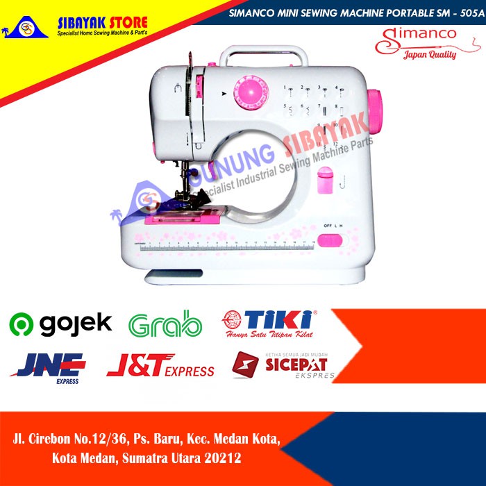 Simanco Mesin Jahit Mini Sewing Machine Portable SM- 505A