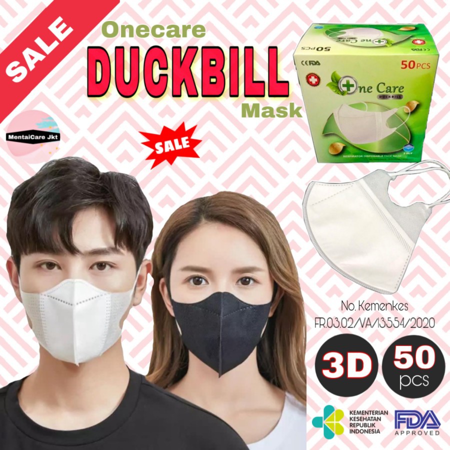 DUCKBILL NeCare isi 50pcs Masker 3ply Duckbill Dewasa Ne Care - Big Plaza