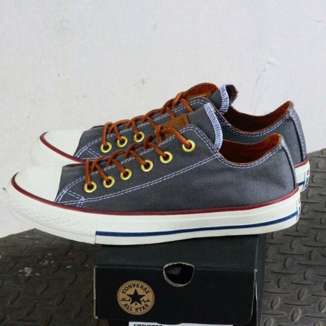 converse low tan grey