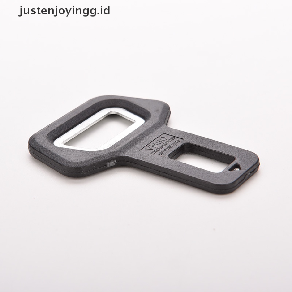 // justenjoyingg.id // 1PC Universal Car Auto Bottle Opener Seat Belt Buckle Alarm Stopper Clip Clamp ~