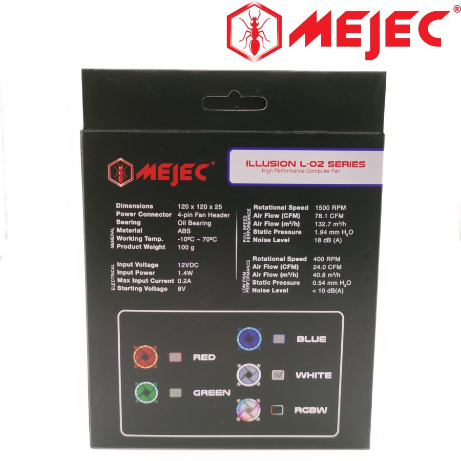 Mejec Fan Casing White Led L-03 L 03 12cm