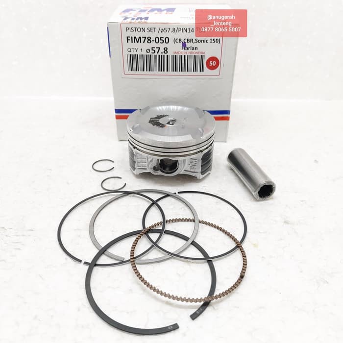 Piston Kit FIM 78 OS 0.50 50 Sonic 150 CBR 150 New Supra GTR CB 150