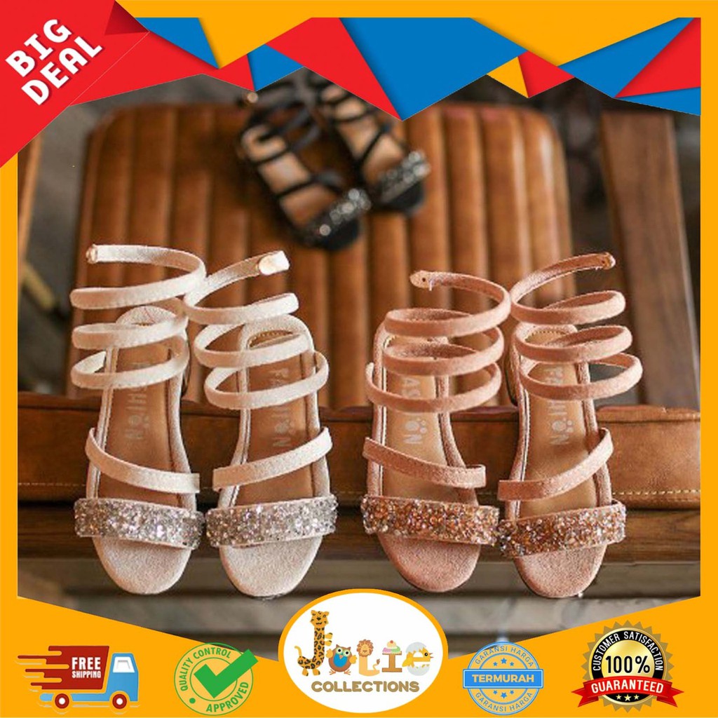 JOLIECOLLECTIONS SANDAL LILIT TINGGI GLITTER ANAK JOLIECOLLECTIONS SANDAL LILIT TINGGI GLITTER ANAK