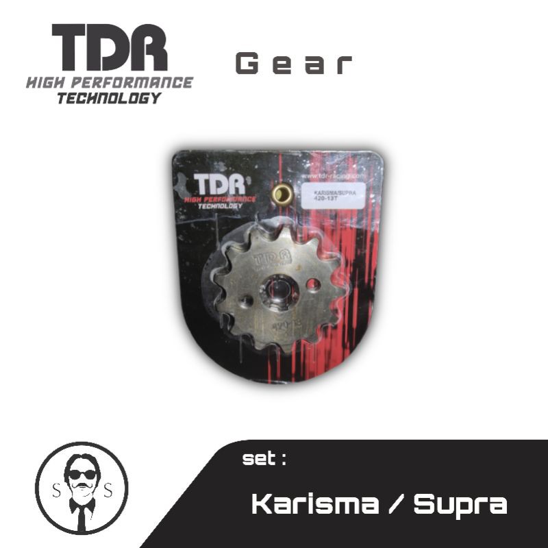 TDR Gear Depan set Karisma supra x 125 blade revo ukuran 13 14 15 T 13T 14T 15T