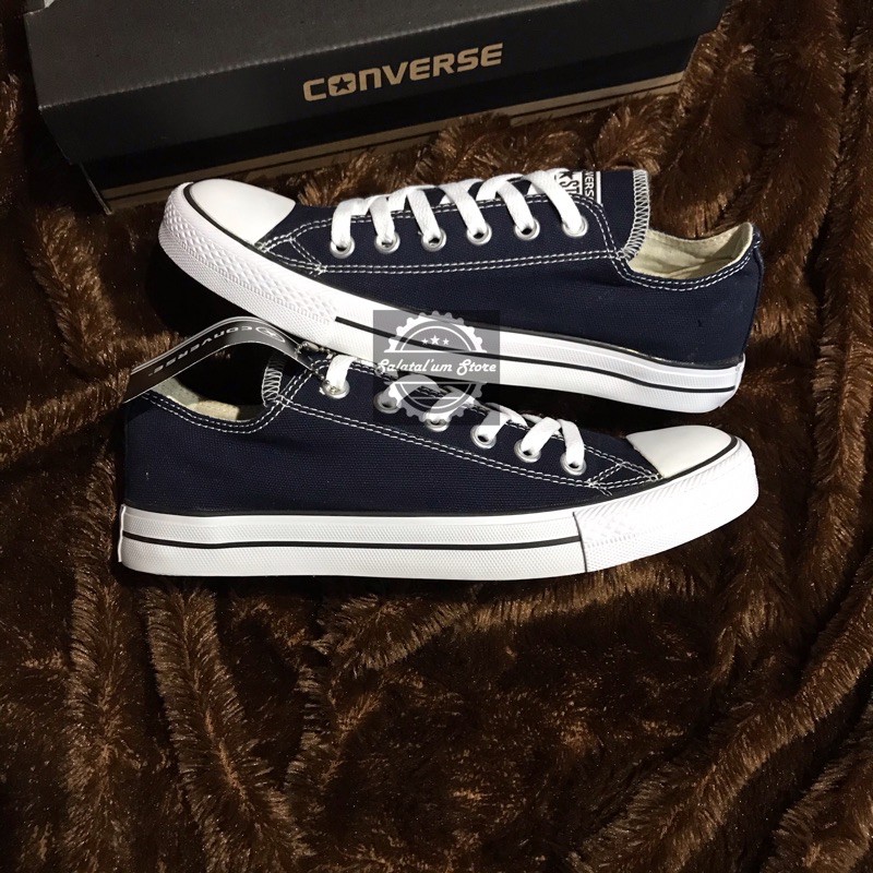 SEPATU CONVERSE CLASIK LOW BIRU NAVY PRMEIUM LIMITED