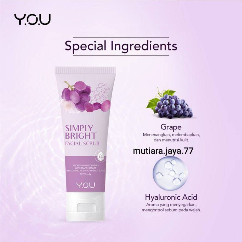 Y.O.U Simply Bright Facial Scrub Grape