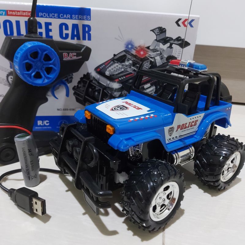 RC MOBIL JEEP OFFROAD POLISI /REMOTE CONTROL MAINAN ANAK