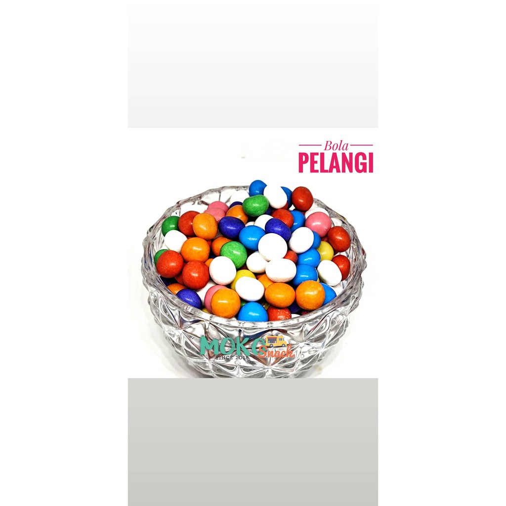 

Snack cemilan bola pelangi 1 kg